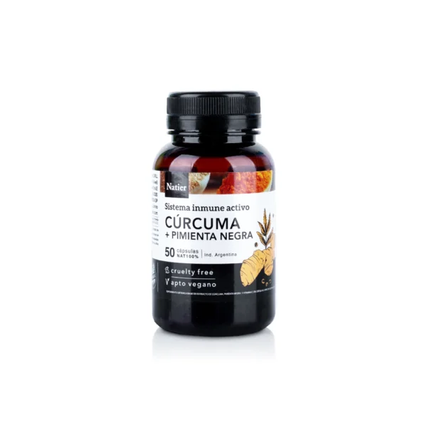 Curcuma + Pimienta Negra p/Sist. Inmunologico x 50 caps Natier