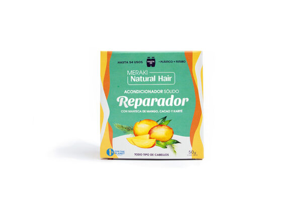 Acondicionador Solido "Meraki" Natural Hair Reparador" 54 usos