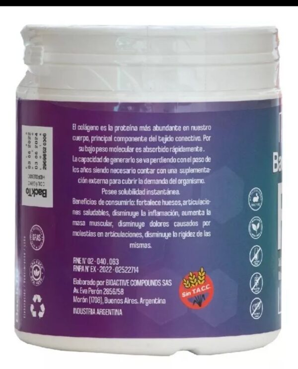 Colageno Hidrolizado "BACK TO Flex" Pote x 300 grs Sin TACC - Imagen 2