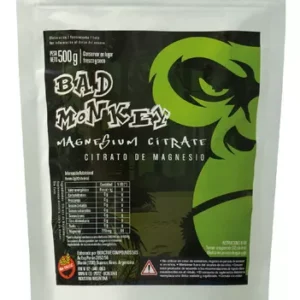 Citrato de Magnesio en polvo "Bad Monkey" x 500 grs Sin TACC
