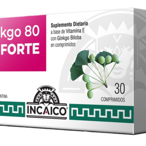 Ginkgo 80 Forte de Incaico x 30 comp Energizante y Cansancio fisico
