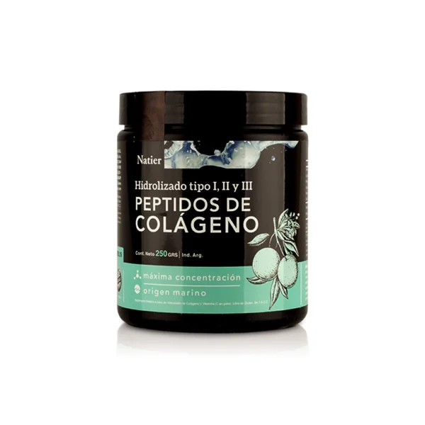 Peptidos de Colageno Hidrolizado Tipo I, II y III, en Polvo x 250 grs Natier