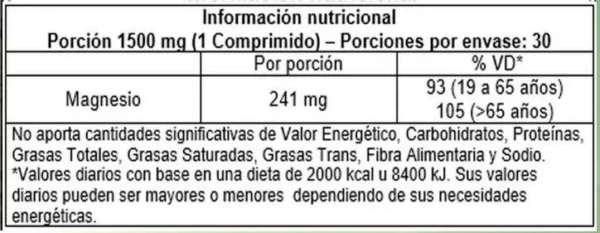 Magnesio Vitatech x 30 comp. - Imagen 2