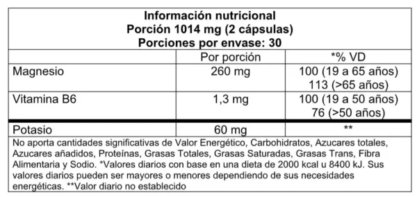 Potasio + Magnesio Vitatech x 60 Caps, Calambres y Contracturas - Imagen 2