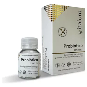 Probiotico 9 cepas Complex Vitalum (con Prebioticos+Vit B12) x 30 Caps