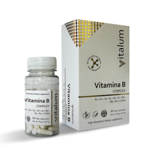 Vitamin B Complex Vitalum X 60 Caps (B1+B2+B3+B5+B6+B7+B8+B9+B12 + Colina)