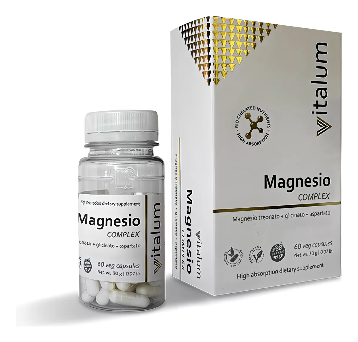 Magnesio Complex (Treonato+Glicinato+Aspartato) Vitalum x 60 Caps