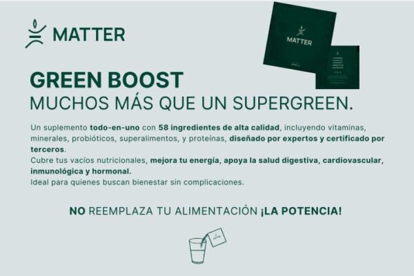 Green Boost de Matter Superalimento x 30 sobres de 12 gr c/u - Imagen 2