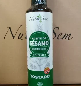 Aceite de Sesamo Prensado en frio x 250 ml. "NutraSem" 100% Vegetal