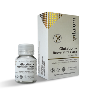 Glutation + Resveratrol + Q10 Complex Vitalum x 30 Caps