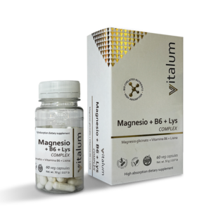 Magnesio + B6 + Lys Complex Vitalum x 60 Caps